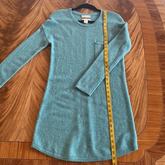 Cynthia Rowley Size L 100% 2-Ply Cashmere Crew Neck Sweater in Color Aqua - Picture 14 of 17